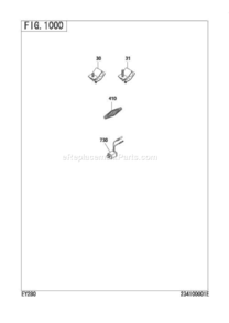 Tandoku Hasso Buhin Diagram and Parts List for EY280D54100  Subaru Engine