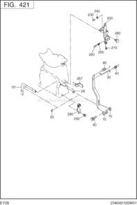 Governor,Operation Diagram and Parts List for EY280D71200  Subaru Engine