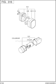 Page D Diagram and Parts List for EY280DS0510  Subaru Engine