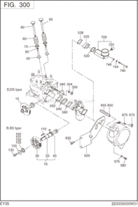 Intake Exhaust Diagram and Parts List for EY350BB7042  Subaru Engine