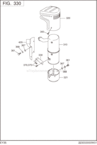 Page E Diagram and Parts List for EY350BB7042  Subaru Engine
