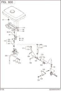 Fuel Lubricant Diagram and Parts List for EY350BB7700  Subaru Engine