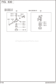 Page K Diagram and Parts List for EY350BB7791  Subaru Engine