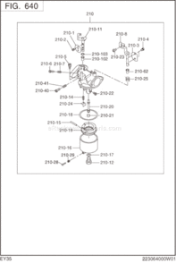 Page L Diagram and Parts List for EY350BS7730  Subaru Engine