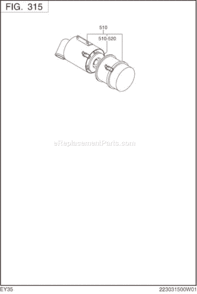 Page D Diagram and Parts List for EY350BS7790  Subaru Engine