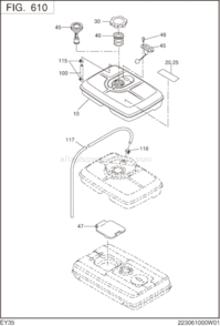 Page J Diagram and Parts List for EY350DD0651  Subaru Engine