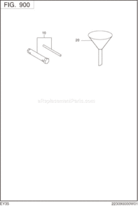 Accessories Label Diagram and Parts List for EY350DD7750  Subaru Engine