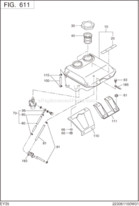 Page J Diagram and Parts List for EY350DK7120  Subaru Engine