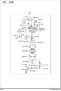 Page L Diagram and Parts List for EY350DK7120  Subaru Engine