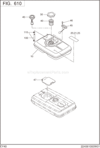 Page J Diagram and Parts List for EY400BB7700  Subaru Engine