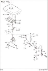 Fuel Lubricant Diagram and Parts List for EY400BB7742  Subaru Engine