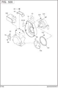 Cooling,Starting Diagram and Parts List for EY400BB7810  Subaru Engine