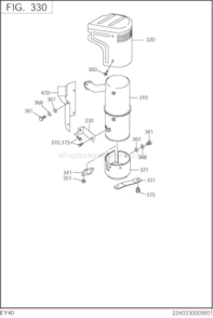 Page E Diagram and Parts List for EY400DD2190  Subaru Engine