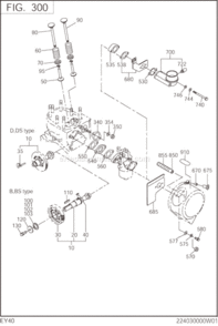Intake Exhaust Diagram and Parts List for EY400DD2310  Subaru Engine