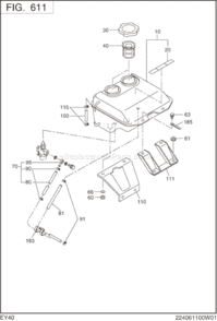 Page J Diagram and Parts List for EY400DK7220  Subaru Engine