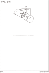 Page D Diagram and Parts List for EY400DS7770  Subaru Engine