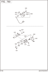 Page P Diagram and Parts List for EY400DS8660  Subaru Engine