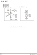 Page K Diagram and Parts List for EY400DD812S  Subaru Engine