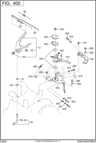 400 Governor Diagram and Parts List for EX350DE5011  Subaru Engine