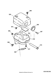 330 Muffler Diagram and Parts List for EX270D10230  Subaru Engine