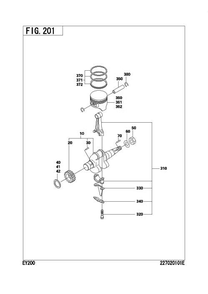 Part Location Diagram of 282-23501-07 Subaru Piston Ring Set