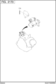 Engine Diagram and Parts List for RAS43023610 S4300I Subaru Generator
