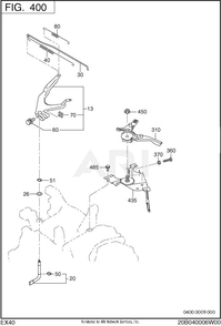 Part Location Diagram of 20B-42302-10 Subaru Governor lever ay