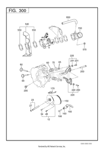300 Exhaust Diagram and Parts List for EX400D80051  Subaru Engine