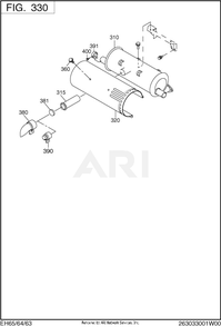 Part Location Diagram of 263-30102-K1 Subaru Muffler Cp