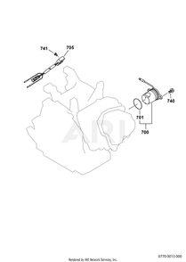 770 Electric Device Diagram and Parts List for EX170D10076  Subaru Engine
