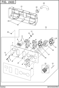 Control Box Diagram and Parts List for RGR50023000 SGX5000 Subaru Generator