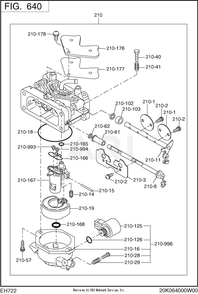 Part Location Diagram of 20K-62301-30 Subaru Carbureor ay 2 barrel eh722