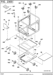 Part Location Diagram of 34G-53001-31 Subaru Base Plate, Lower