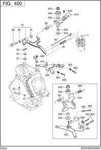 Governor Group Diagram and Parts List for EK300B70020 EK300 Subaru Engine