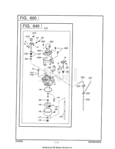 600 Fuel And Lubricant Diagram and Parts List for RAS17017010  Subaru Generator