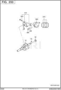 Part Location Diagram of 22B-23501-07 Subaru Piston Ring Set