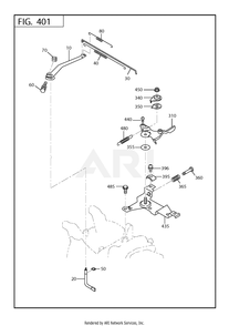 400 Governor Diagram and Parts List for 170DT1111  Subaru Engine