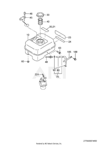 600 Fuel And Lubricant Diagram and Parts List for EX170DT1140  Subaru Engine