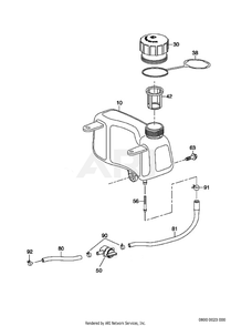 600 Fuel System Diagram and Parts List for EA190V50160  Subaru Engine