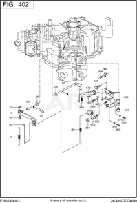 400 Governor Diagram and Parts List for EH650VC0130  Subaru Engine