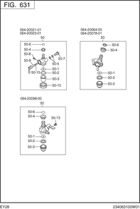 Fuel,lubricant Diagram and Parts List for EY280DC0510 EY280 Subaru Engine