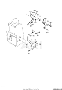 Part Location Diagram of 20F-42201-11 Subaru Governor Shaft