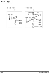 Fuel Lubricant Diagram and Parts List for EX400DS2160 EX400 Subaru Engine
