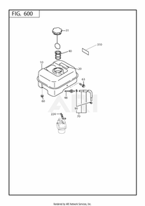 600 Fuel And Lubricant Diagram and Parts List for 170DT1111  Subaru Engine