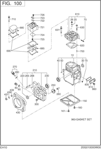 Part Location Diagram of 284-99004-17 Subaru Gasket Set
