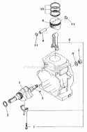 Crankshaft_And_Piston Diagram and Parts List for RGV4100  Subaru Generator