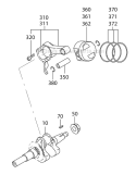 Crankshaft Group Diagram and Parts List for SP170  Subaru Engine