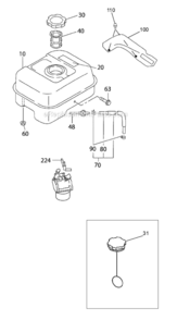 Fuel_Lubricant_Group Diagram and Parts List for SP210  Subaru Engine