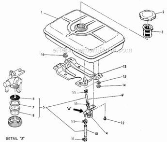 Fuel_Tank_Group Diagram and Parts List for WI-390  Subaru Engine