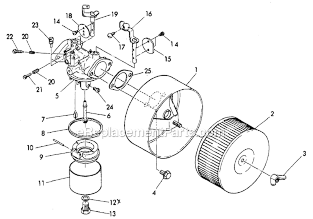 Air_Cleaner_And_Carburetor_Group Diagram and Parts List for WI-390  Subaru Engine